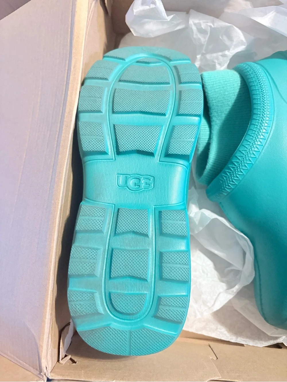 UGG Kids Slip-On Clog in Teal Aqua